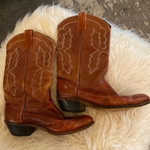 Abilene Brown Leather Cowboy Boots